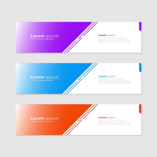 Web business banners template design