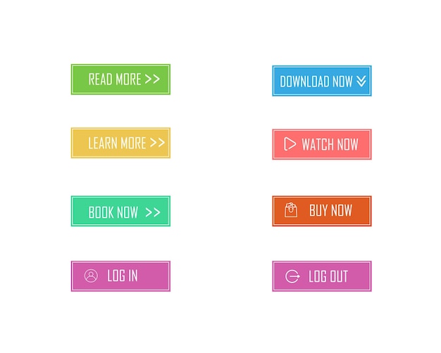 web button  set