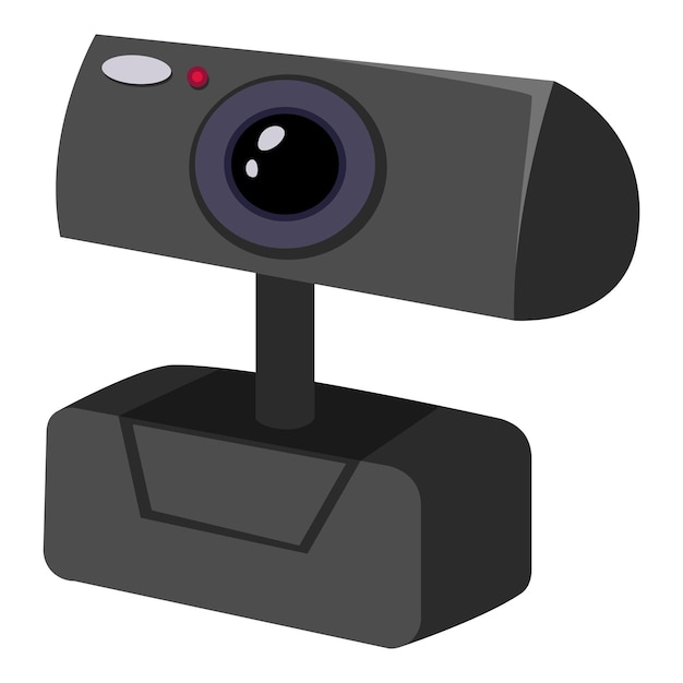 Icona della fotocamera web simbolo della webcam piatta vettoriale