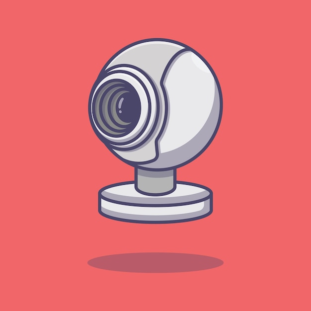 Vector web camera vector cartoon icon illustration