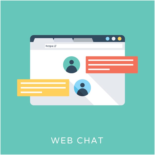 Vector web chat flat vector icon