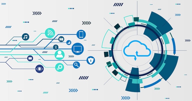 Web cloud technologie bedrijf abstract achtergrond moderne cloud computing technologie