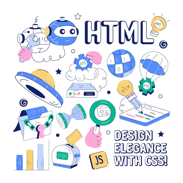Web Coding Icon in Line Style