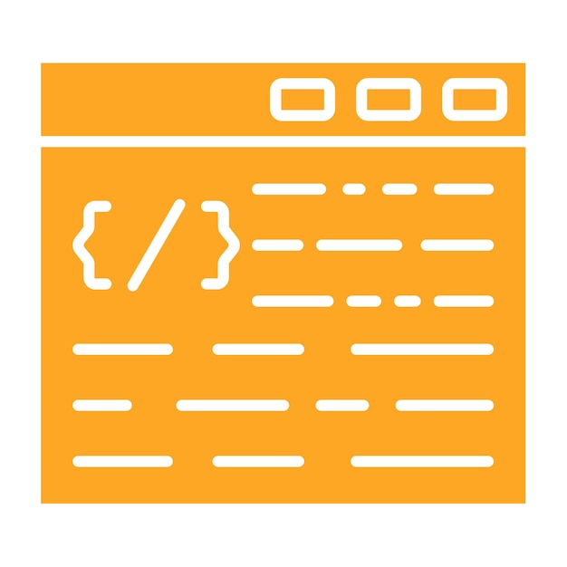 Vector web coding icon