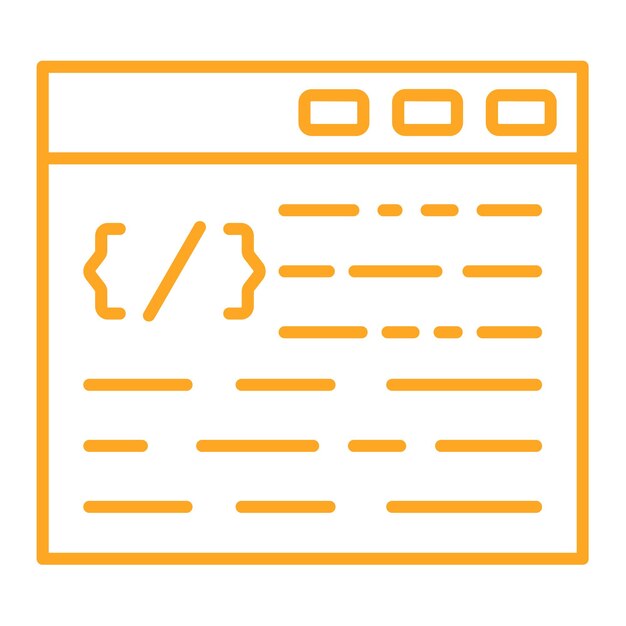 Vector web coding icon