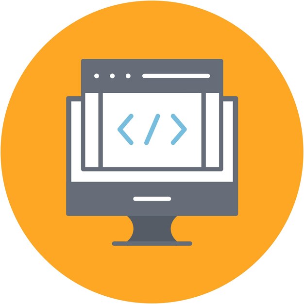 Web Coding Vector Illustration Style