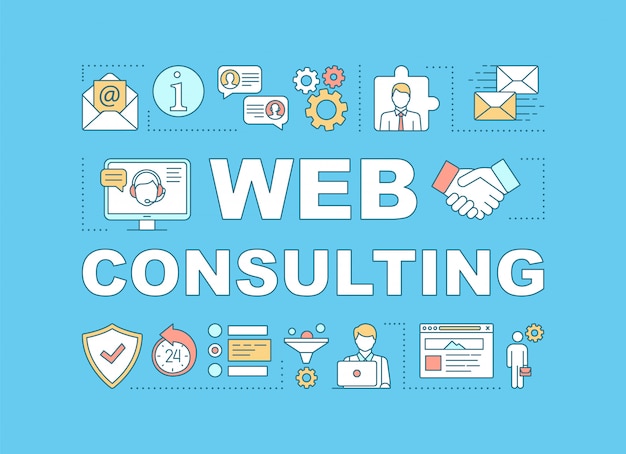 Web consulting woord banner