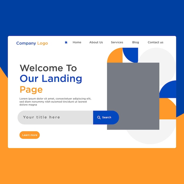 Vector web corporate landing page website