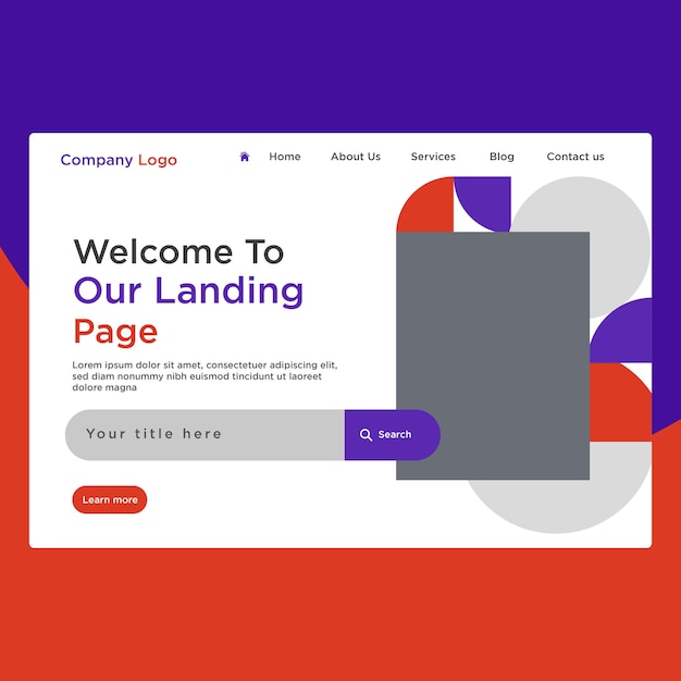 Vector web corporate landing page website