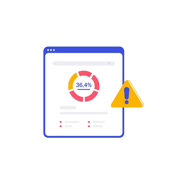 Vector web data error illustration