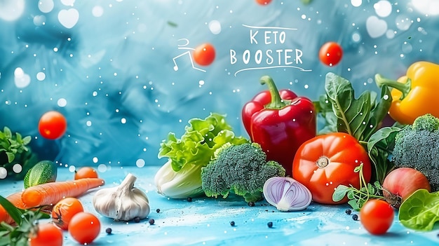 Vector web design background landing page weight loss keto booster