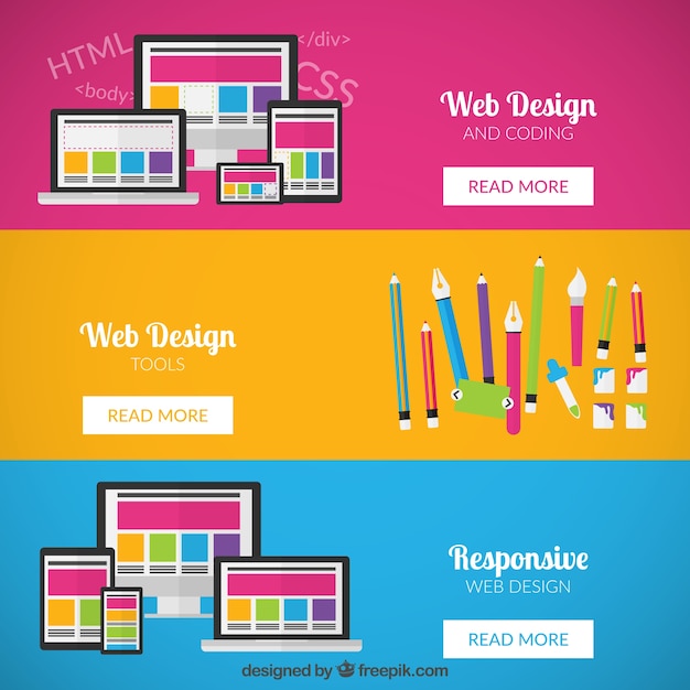 Vector web design banners