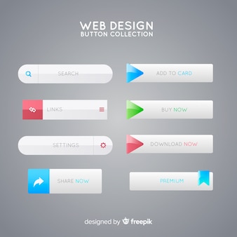 Collezione di pulsanti web design