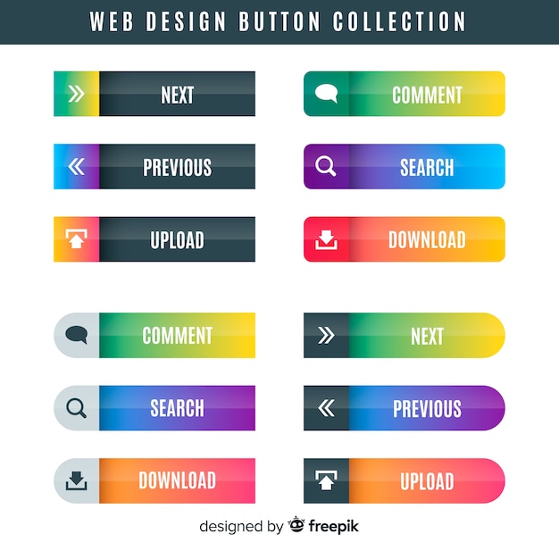 Web design button collection