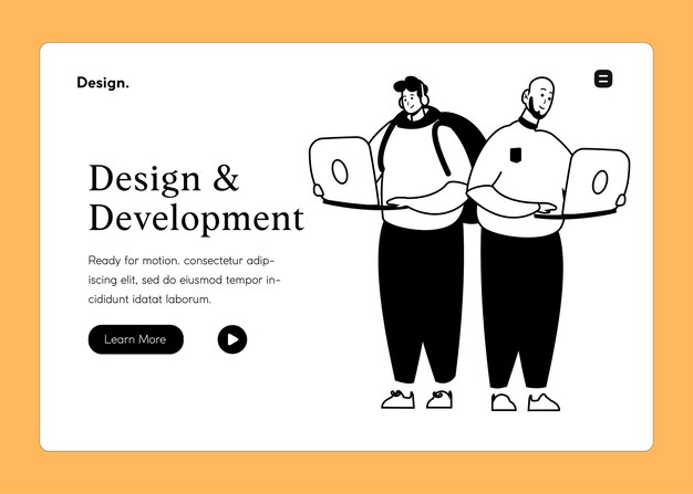 Web design and development concept illustration