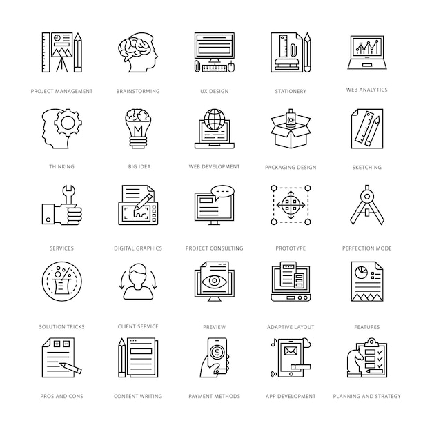 Web Design and Development  Icons 