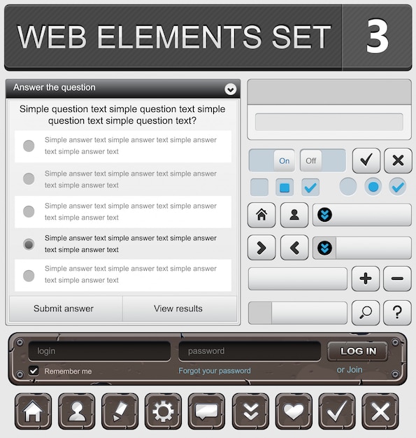 Vector web design elementen instellen