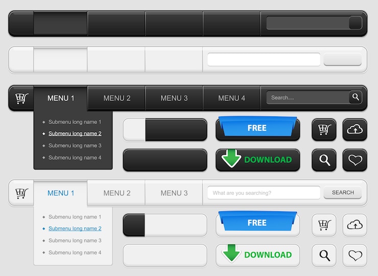 Vector web design elements set