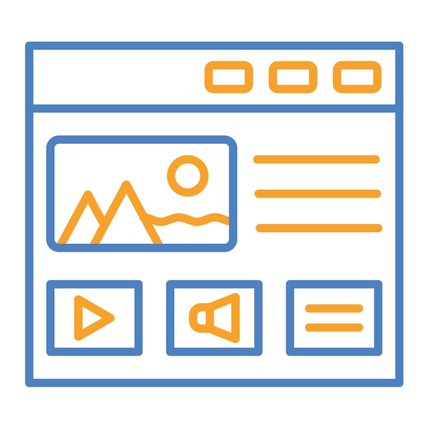 Vector web design icon