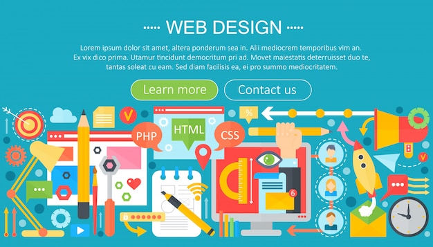 Vector web design infographic