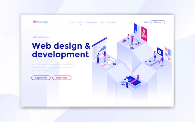 Web design landing page