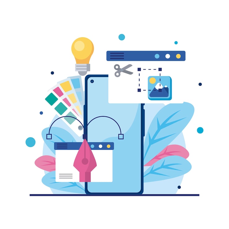Vector web design smartphone