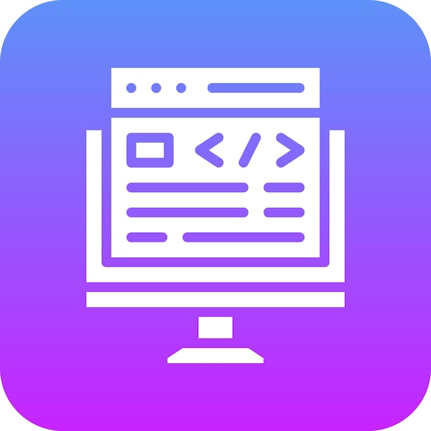 웹 디자인 터 아이콘 일러스트레이션 코딩 및 개발 아이콘 세트