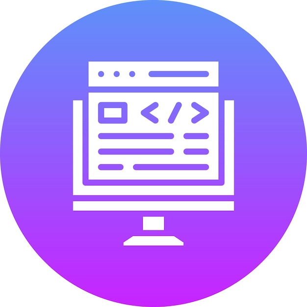 Web Design vector icon illustration of Coding and Development iconset