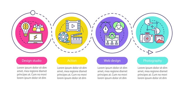 Modello di infografica vettoriale di web design