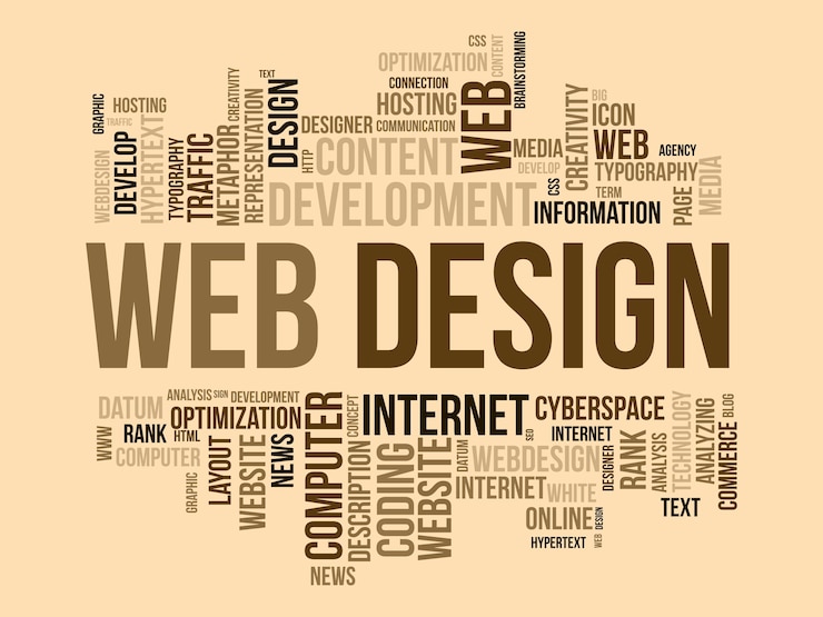 Vector web design word cloud template creative concept vector background