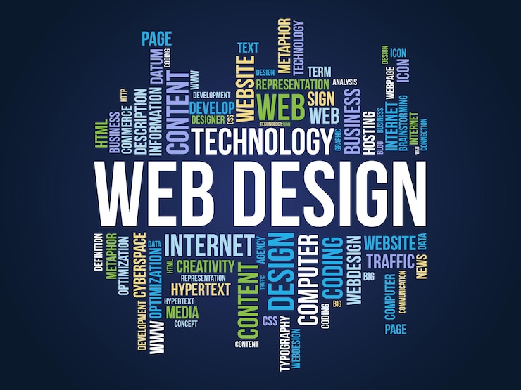 Vector web design word cloud template creative concept vector background