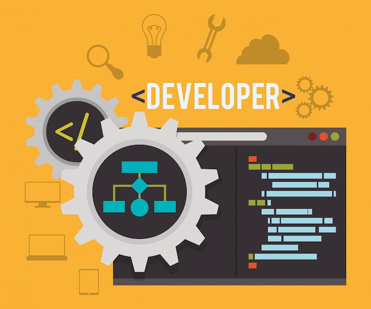 Vector web developer design 