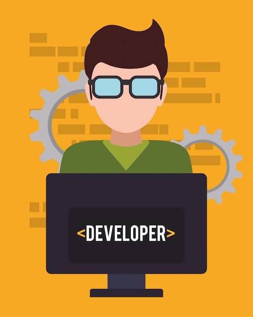 Vector web developer design