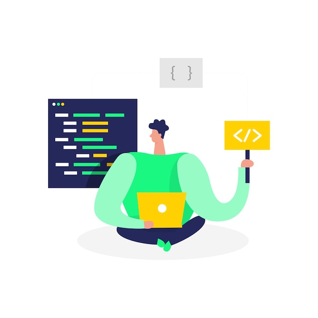 Vector web developer flat icon