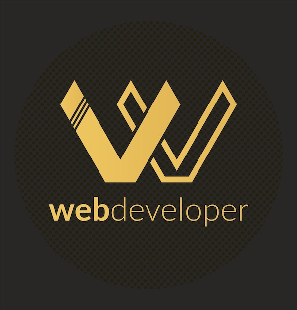 Vector web developer logo template