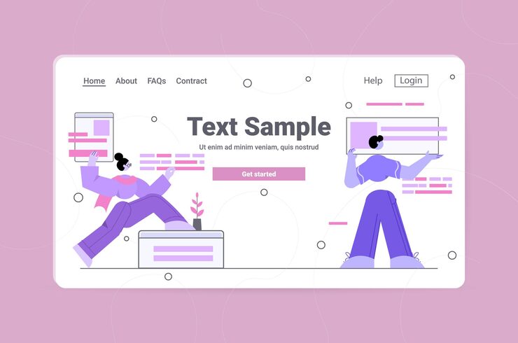 Vector 소프트웨어 및 프로그래밍 개념의 프로그램 코드 개발을 만드는 웹 개발자