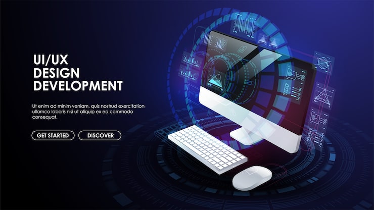 Vector web development, application , coding and programming. technology of create software, code of mobile applications. creative template for web and print.