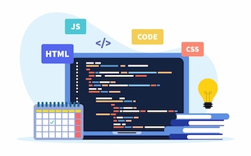 Premium Vector | Web development and coding. programming languages. css ...