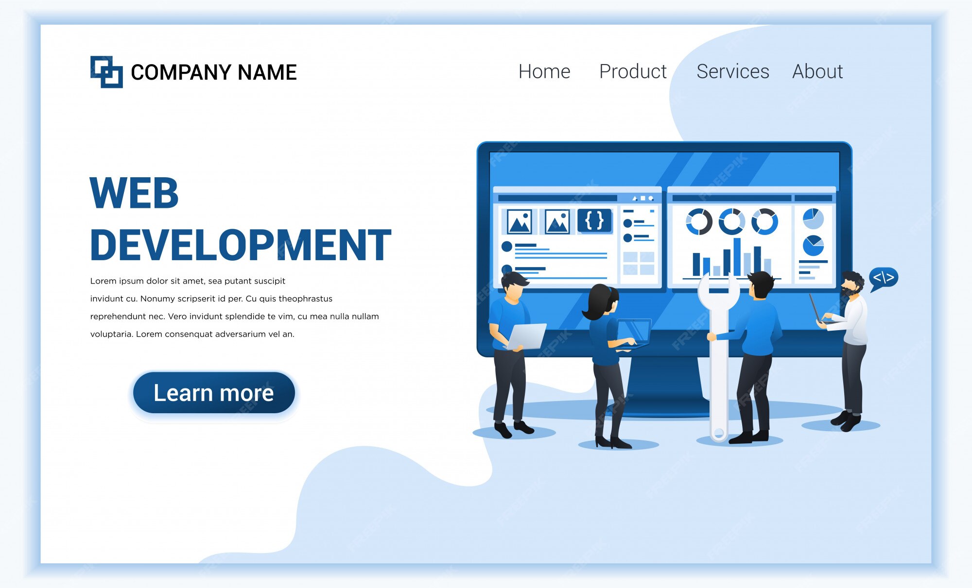 Premium Vector | Web development concept with people are programming ...