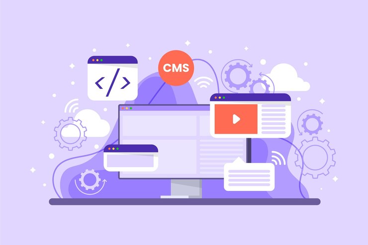 Vector web development flat illustration