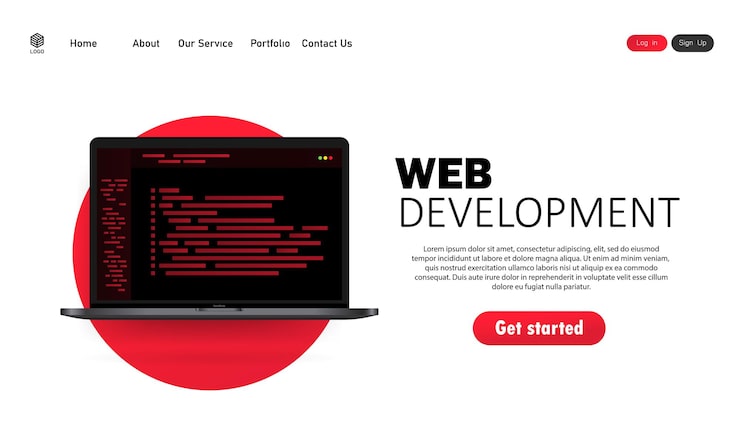 Vector web development illustration. flat design concepts for analysis, coding, programming, programmer and developer. vector on isolated white background. eps 10.