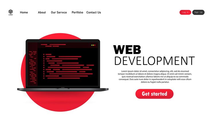 Vector web development illustration. flat design concepts for analysis, coding, programming, programmer and developer. vector on isolated white background. eps 10.