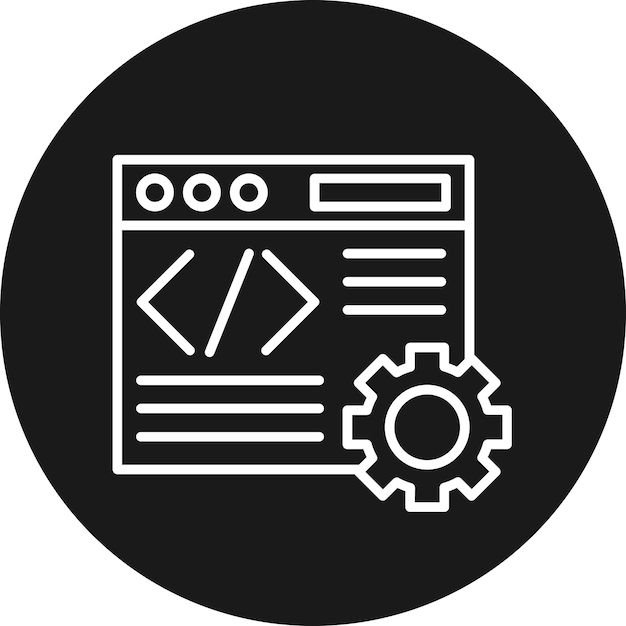 Web development vector icon can be used for coding and development iconset