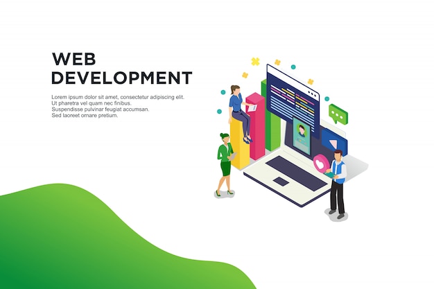 Web development for website concept