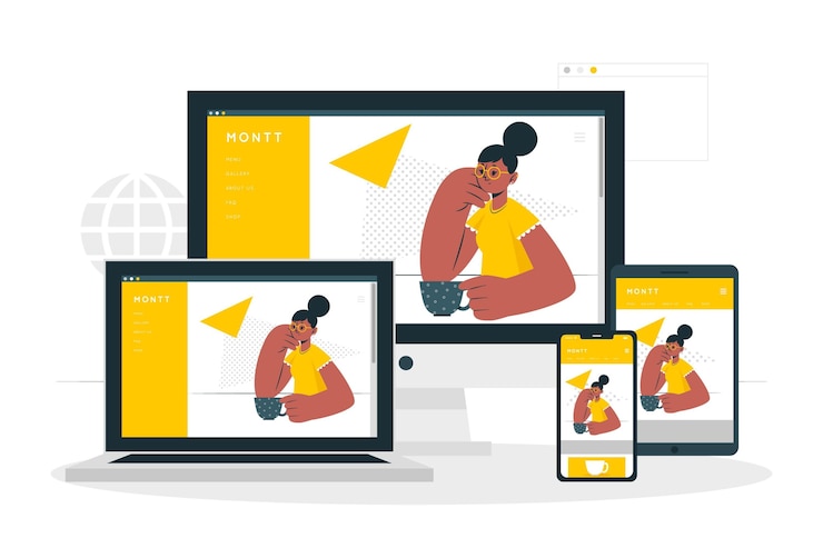 Vector web devices concept illustration