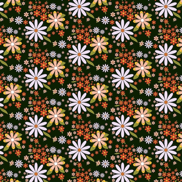 Web Floral pattern Abstraction textiles of the 60 s