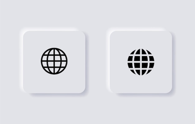 web global icon logo website globe icon symbol sign outline line icons user interface ui signs