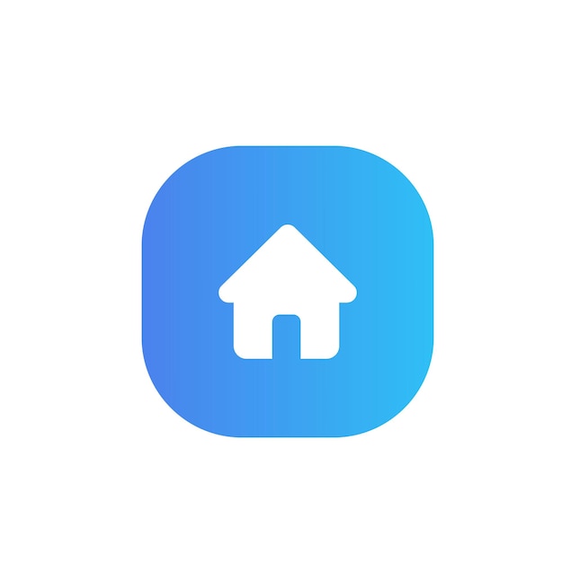 Web home flat icon for apps and websites. House icon, Home sign in circle or Main page icon