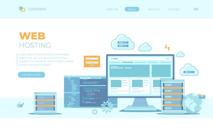 Vector web hosting 数据安全 大声计算存储 信息处理 数据库 托管服务