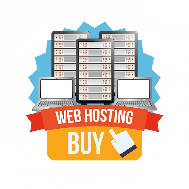 Vector web hosting design